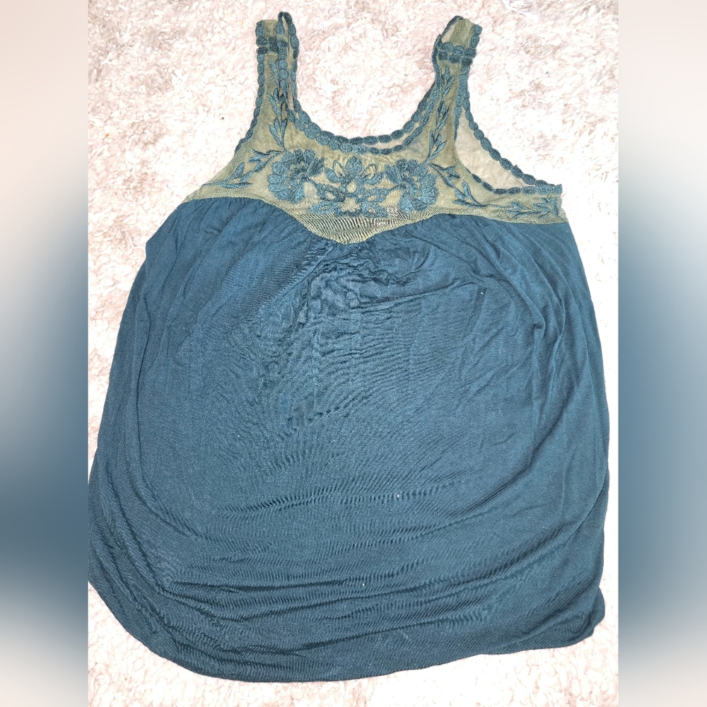 American Eagle Flowy Tank, XS, Green